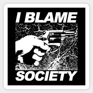 I Blame Society Handgun Classic Sticker